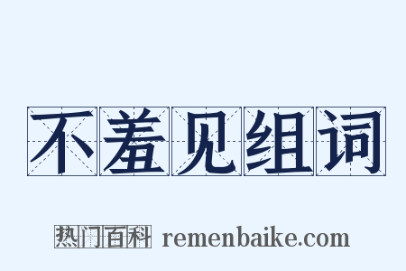 不羞见组词是什么意思的图片